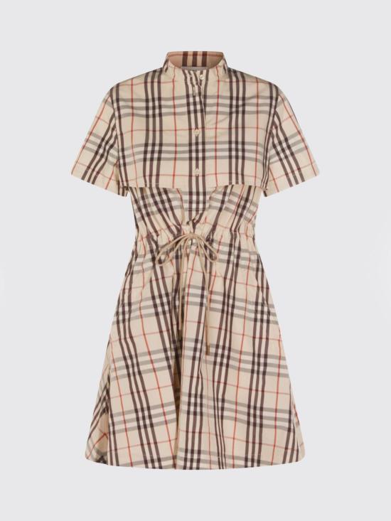 26SS 버버리 체크 코튼 드레스 8123248 Beige - BURBERRY