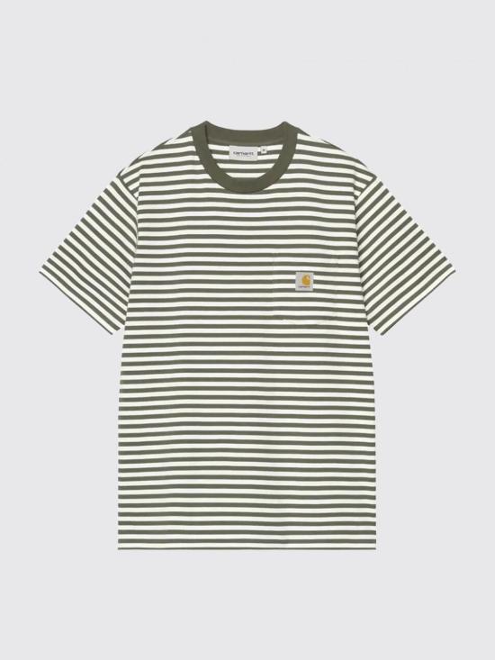 26SS 칼하트 WIP 숏슬리브 에즈라 포켓 티셔츠 I036179 3KVXX Green - CARHARTT WIP