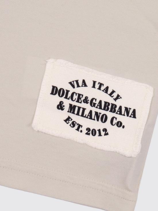 26SS [키즈] 돌체앤가바나 티셔츠 L4JTHVG7PRJ A4567 Yellow Cream - DOLCE & GABBANA