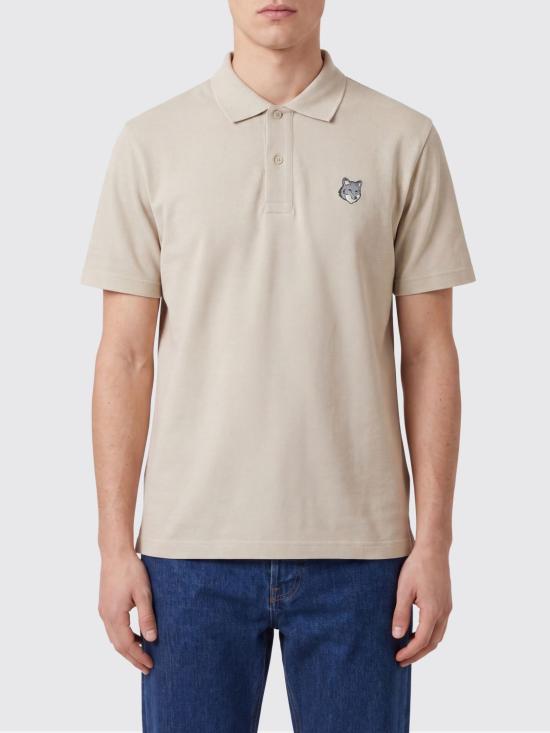 26SS 메종키츠네 폭스 헤드 컴포트 폴로 티셔츠 PM00210KP0001 0450 Beige