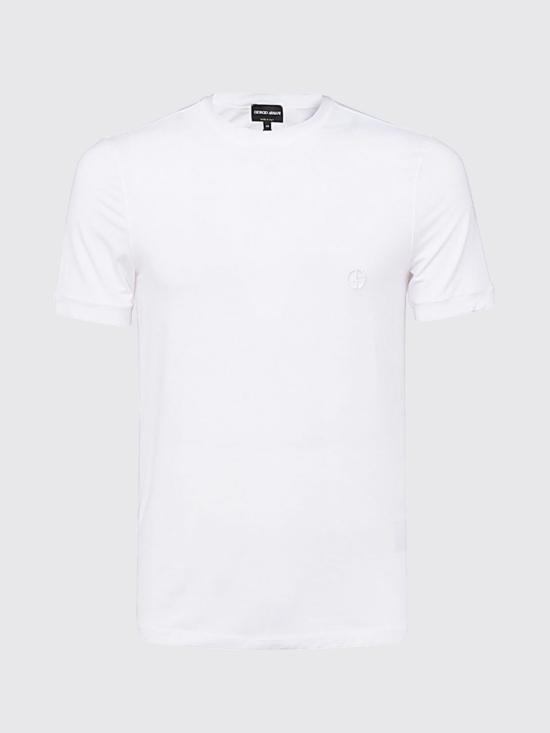 26SS 조르지오 아르마니 반팔 티셔츠 3GST52SJP4Z U090 White - GIORGIO ARMANI