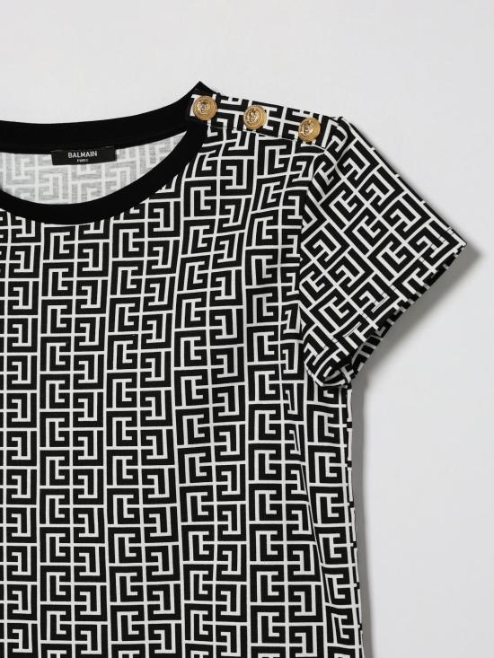 26SS [키즈] 발망 원피스 BY1A81Z3686 100NE Black - BALMAIN