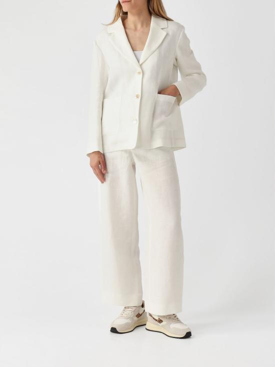 26SS 에스막스마라 스트레이트 팬츠 2619131013600 001 White - 'S MAX MARA