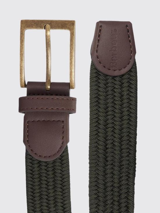 26SS 바버 가죽 벨트 MAC0443 OL71 Green - BARBOUR