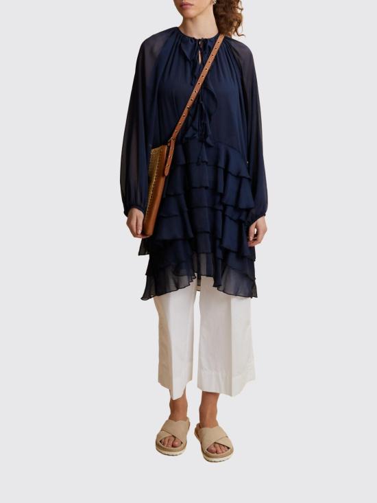 26SS 라 마티나 롱 원피스 WCD002VL079 07017 Navy - LA MARTINA