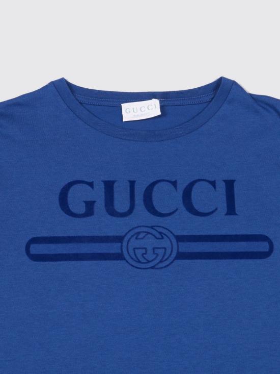 26SS [키즈] 구찌 티셔츠 547559XJHO5 4118 Blue - GUCCI