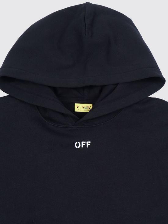 26SS [키즈] 오프화이트 풀오버 OBBB001S26FLE005 001 Black - OFF WHITE
