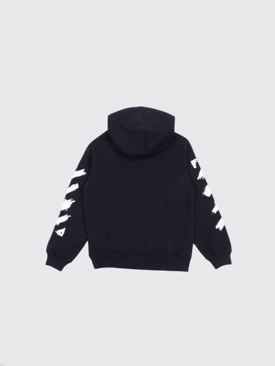 26SS [키즈] 오프화이트 풀오버 OBBB001S26FLE005 001 Black - OFF WHITE