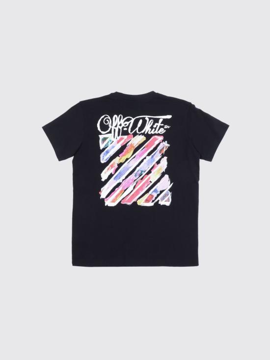 26SS [키즈] 오프화이트 티셔츠 OGAA001S26JER003 001 Black - OFF WHITE