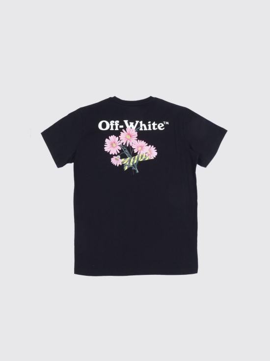 26SS [키즈] 오프화이트 티셔츠 OGAA001S26JER004 001 Black - OFF WHITE