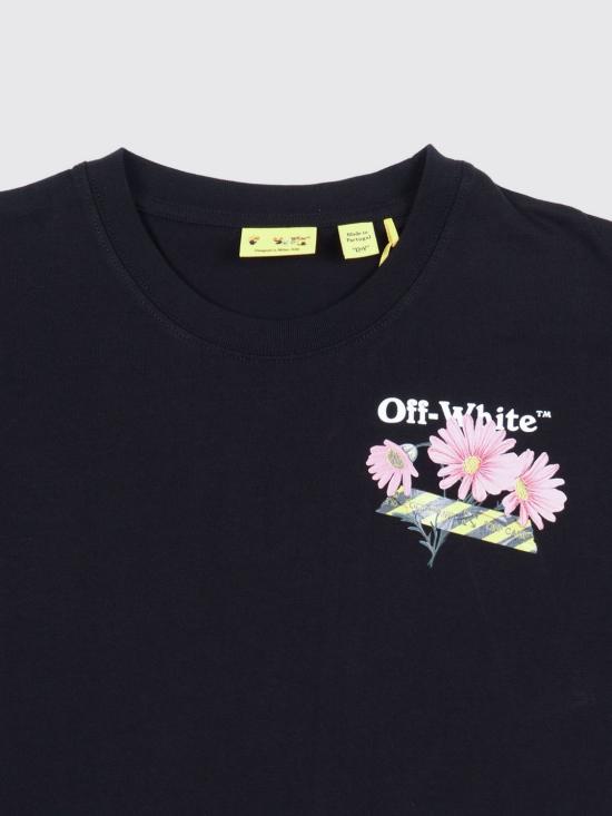 26SS [키즈] 오프화이트 티셔츠 OGAA001S26JER004 001 Black - OFF WHITE