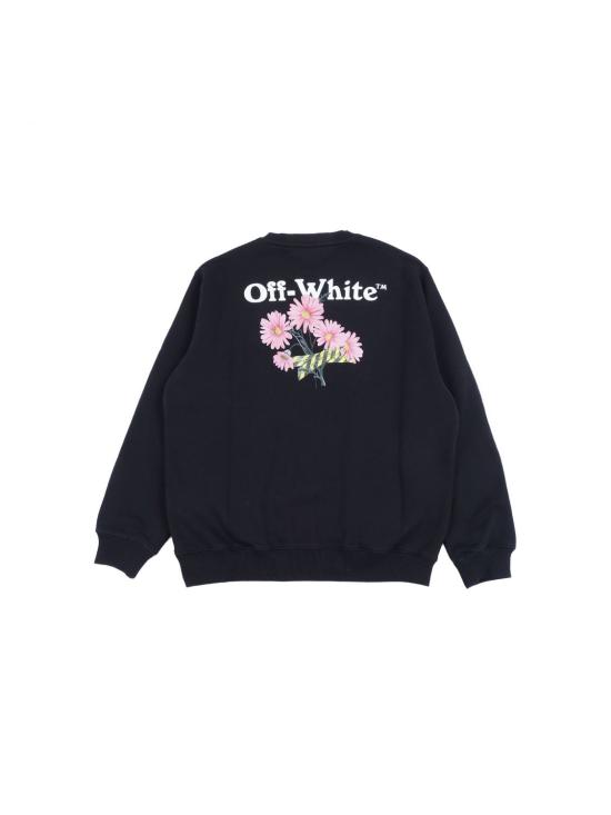 26SS [키즈] 오프화이트 풀오버 OGBA001S26FLE003 001 Black - OFF WHITE