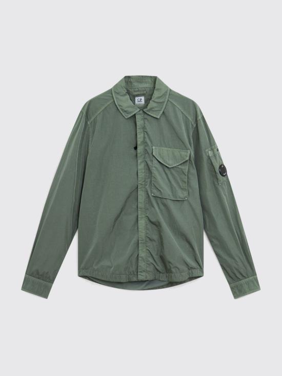 26SS 씨피 컴퍼니 크롬-R 지퍼 렌즈 오버셔츠 20CMOS710A005904G 668 Green - C.P. COMPANY