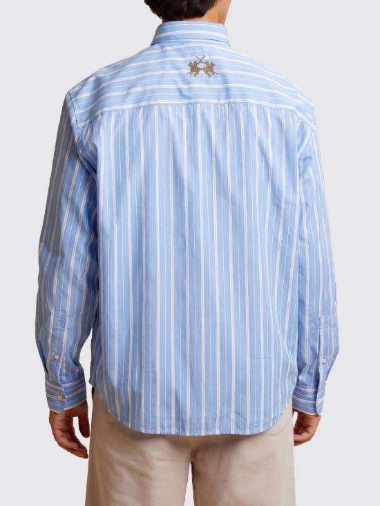 26SS 라 마티나 긴팔 셔츠 MCC003PP737 S7057 Blue - LA MARTINA