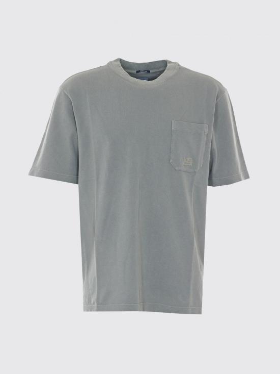 26SS 씨피 컴퍼니 24/1 피케 피그먼트 다이드 숏슬리브 티셔츠 20CMTS173A005527S 921 Grey - C.P. COMPANY