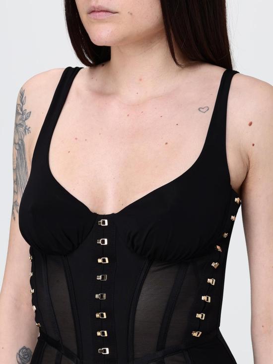 26SS 엘리자베타프랜치 숏 원피스 AB90762E2 110 Black - ELISABETTA FRANCHI