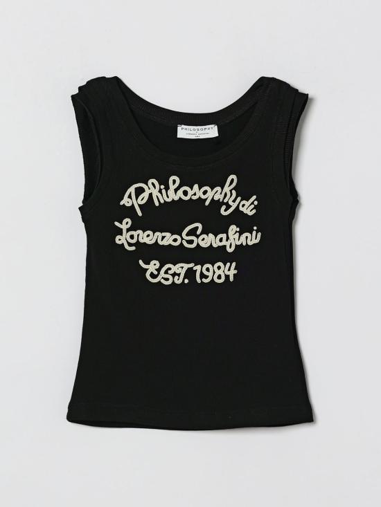 26SS [키즈] 필로소피 티셔츠 I1G6147212 0050 Black