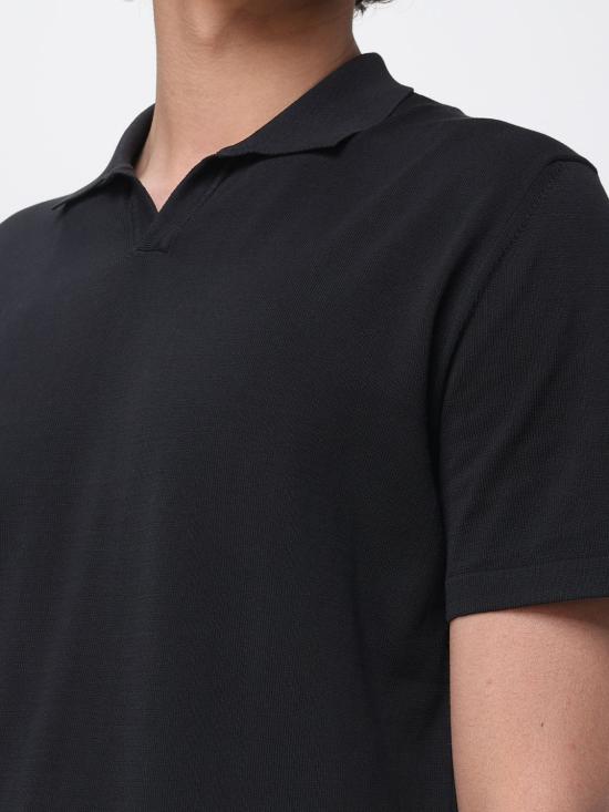 26SS 돈답 폴로 티셔츠 UT122M00699UPTR 999 Black - DONDUP