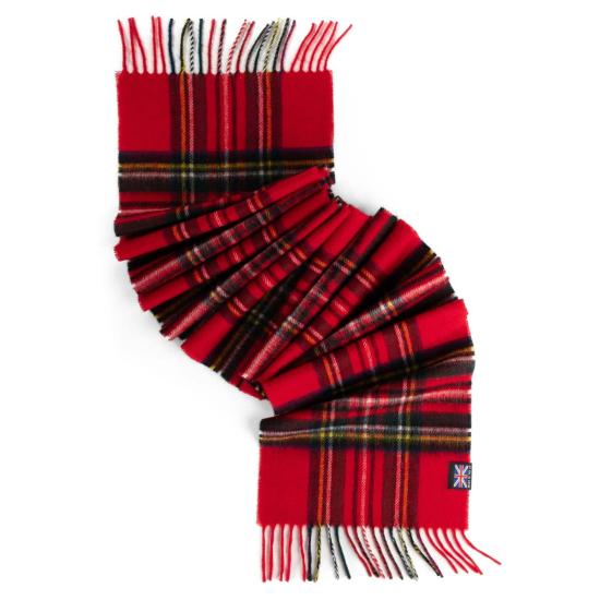  프린스 오브 스코츠 머플러/스카프 메리노 램스울 타탄 스카프 (로열 스튜어트) - PRINCE OF SCOTS