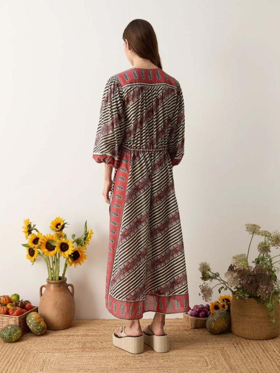  Boteh 롱 원피스 보테 마퀴 레이스업 맥시 스모크 드레스 - OTHER BRANDS