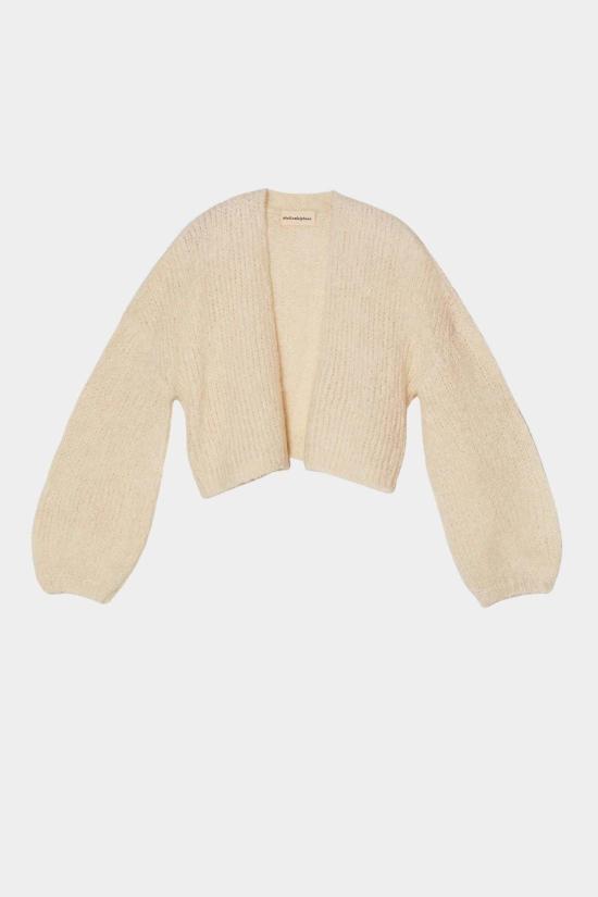  아뜰리에 델핀 가디건 아틀리에 델핀 슈퍼 크롭 코라 카디건 크림 - ATELIER DELPHINE