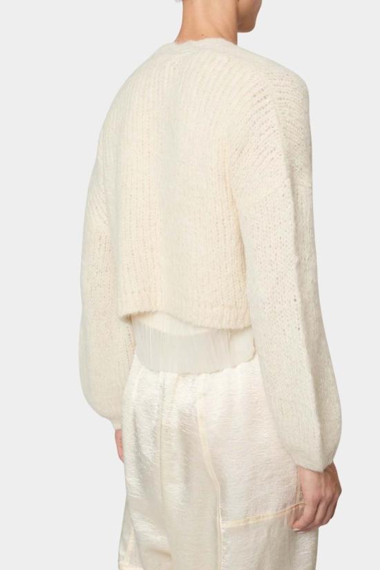  아뜰리에 델핀 가디건 아틀리에 델핀 슈퍼 크롭 코라 카디건 크림 - ATELIER DELPHINE