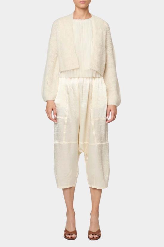  아뜰리에 델핀 가디건 아틀리에 델핀 슈퍼 크롭 코라 카디건 크림