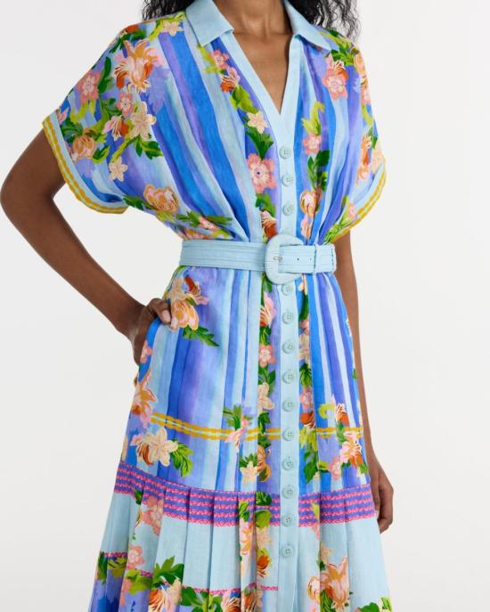  살로니 롱 원피스 Saloni Riya B 드레스 플로랄 리버 - SALONI