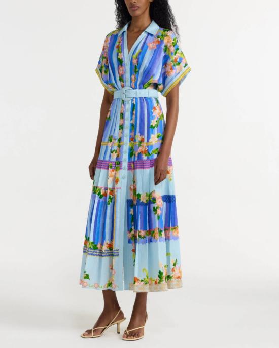  살로니 롱 원피스 Saloni Riya B 드레스 플로랄 리버 - SALONI