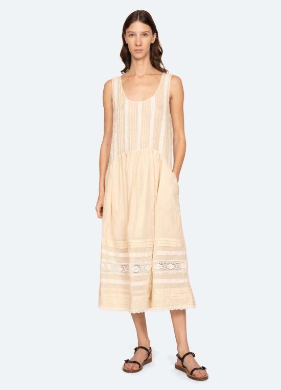  씨뉴욕 롱 원피스 씨 니 피파 드레스 크림