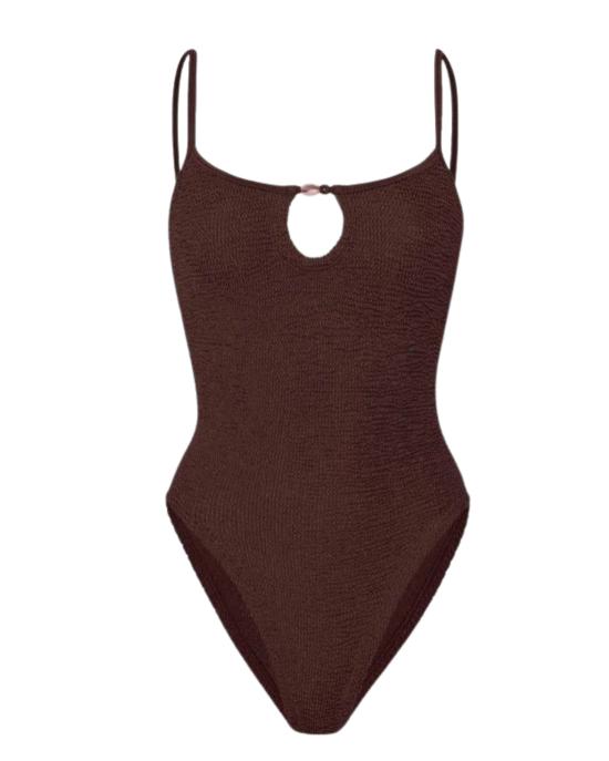 26SS 훈자 지 원피스 수영복 MIA METALLIC CHOCOLATE Metallic chocolate