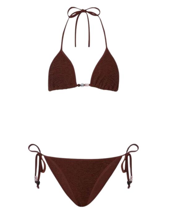 26SS 훈자 지 비키니 수영복 GINA METALLIC CHOCOLATE Brown