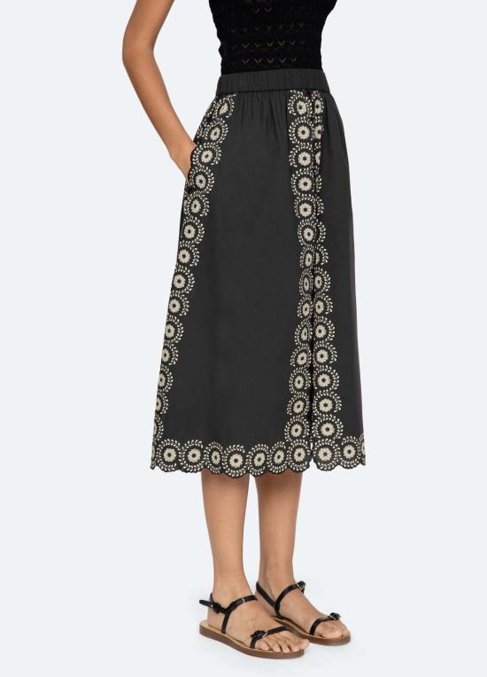  씨뉴욕 롱 스커트 씨 니 미라벨 스커트 블랙 - SEA NY