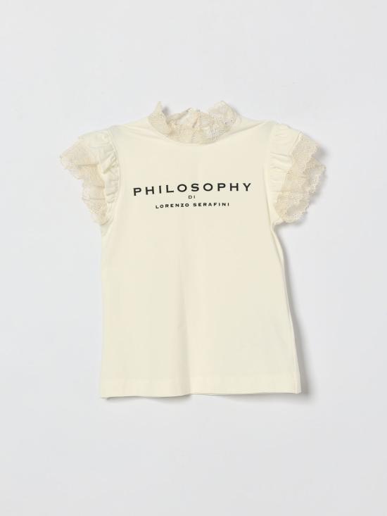 26SS [키즈] 필로소피 티셔츠 I1G6007201 0001 Cream