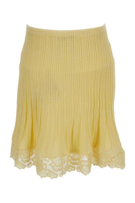 26SS 셀프 포트레이트 미디 스커트 SS26049SKYYELLOW Yellow - SELF PORTRAIT