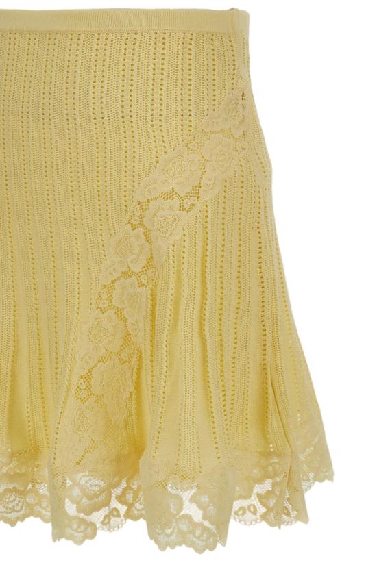 26SS 셀프 포트레이트 미디 스커트 SS26049SKYYELLOW Yellow - SELF PORTRAIT