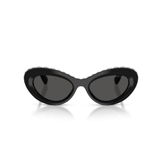26SS 스와로브스키 선글라스 0Sk6061u 크리스탈 장식 프레임 캣아이 - SWAROVSKI