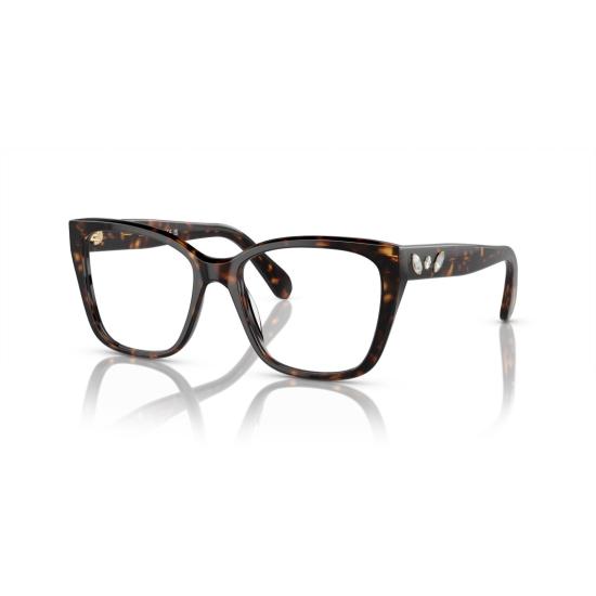 26SS 스와로브스키 안경 0Sk2008 오버사이즈 스퀘어 호피무늬 안경 (크리스탈 장식) - SWAROVSKI