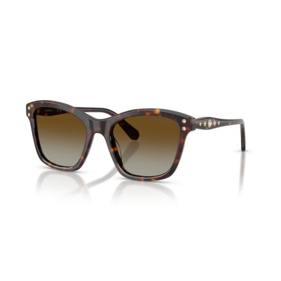 26SS 스와로브스키 선글라스 0Sk6063 클래식 호피무늬 아세테이트  (크리스탈 장식) - SWAROVSKI