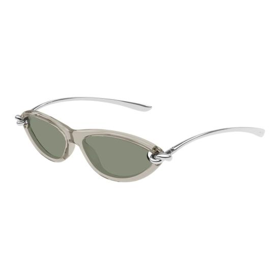  보테가베네타 선글라스 Bv1390s 반투명 토프 컬러 캣아이  (실버 매듭 디테일) - BOTTEGA VENETA