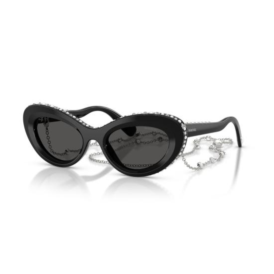 26SS 스와로브스키 선글라스 0Sk6061u 크리스탈 장식 캣아이 - SWAROVSKI