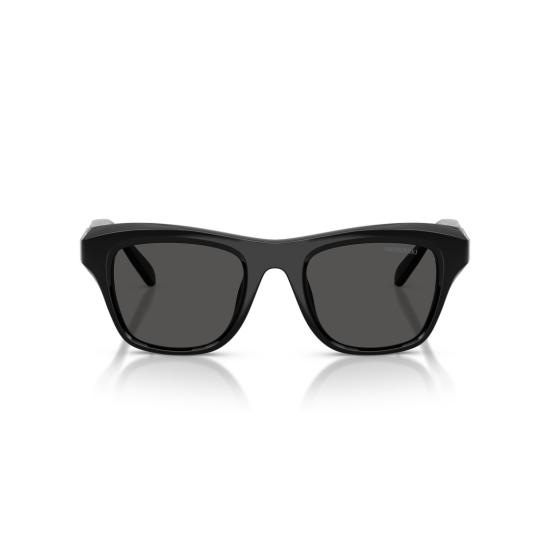 26SS 스와로브스키 선글라스 0Sk6056u 크리스탈 장식이 있는 직사각형 블랙 - SWAROVSKI