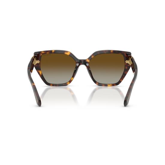 26SS 스와로브스키 선글라스 0Sk6044u 크리스탈 장식이 있는 오버사이즈 기하학적 호피무늬 - SWAROVSKI