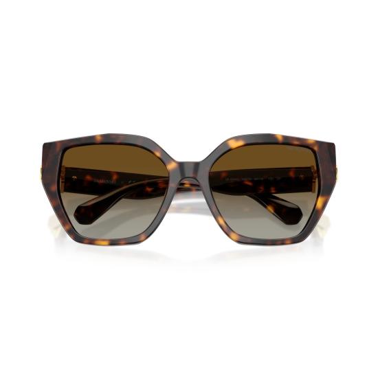 26SS 스와로브스키 선글라스 0Sk6044u 크리스탈 장식이 있는 오버사이즈 기하학적 호피무늬 - SWAROVSKI