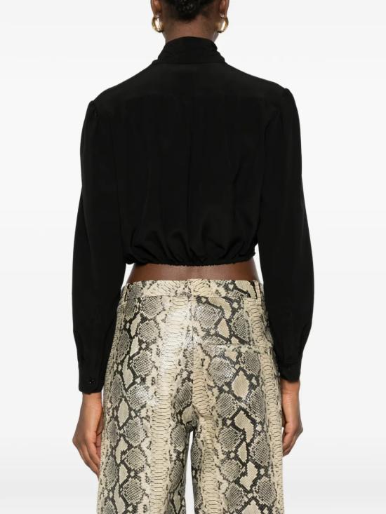 26SS 생로랑 블라우스 856831Y100W 1000 Black - SAINT LAURENT