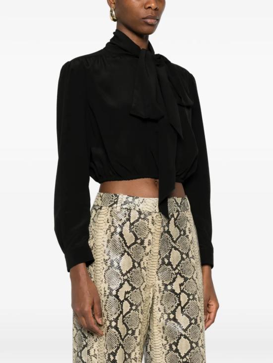 26SS 생로랑 블라우스 856831Y100W 1000 Black - SAINT LAURENT