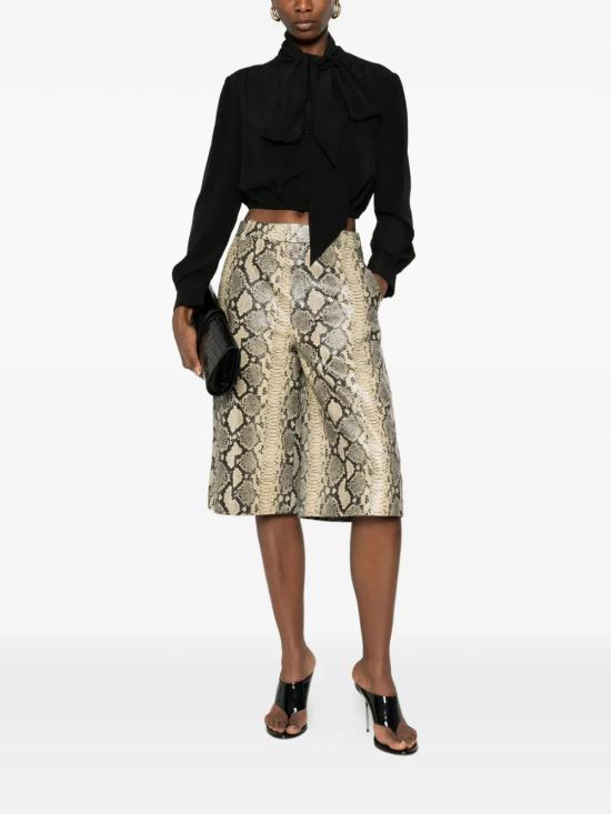 26SS 생로랑 블라우스 856831Y100W 1000 Black - SAINT LAURENT