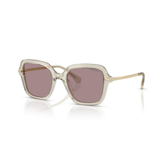 26SS 스와로브스키 선글라스 0Sk6040 스퀘어 아세테이트  (반투명 베이지 프레임) - SWAROVSKI