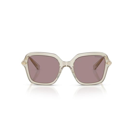 26SS 스와로브스키 선글라스 0Sk6040 스퀘어 아세테이트  (반투명 베이지 프레임) - SWAROVSKI