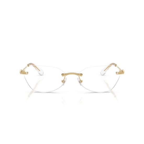 26SS 스와로브스키 안경 0Sk1031 크리스탈 장식이 있는 금색 무테 안경 - SWAROVSKI